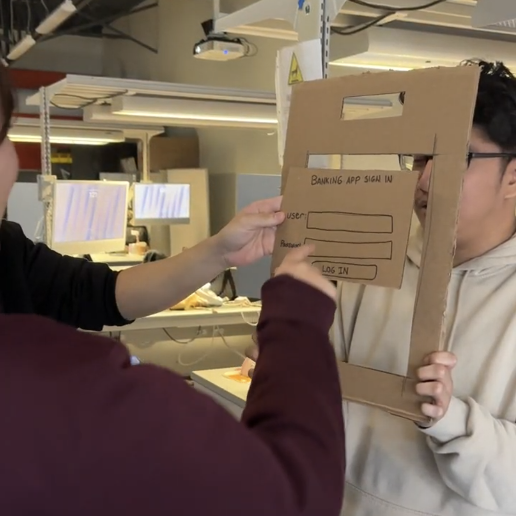 This is the second screen, where the user opens the app and logs into their bank account.